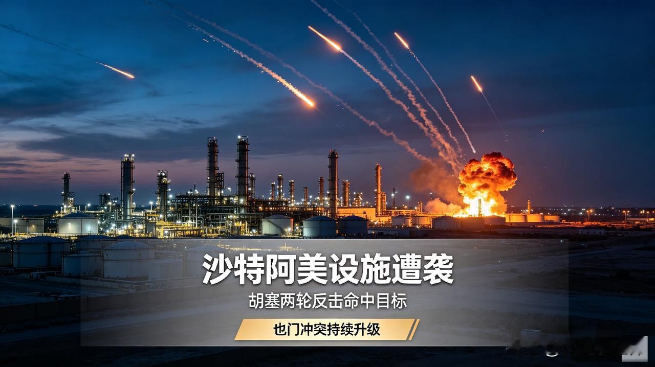 有仇当场回击！胡塞一日两轮导弹打击沙特石油核心设施
 
中东冲突再度升温，沙特率