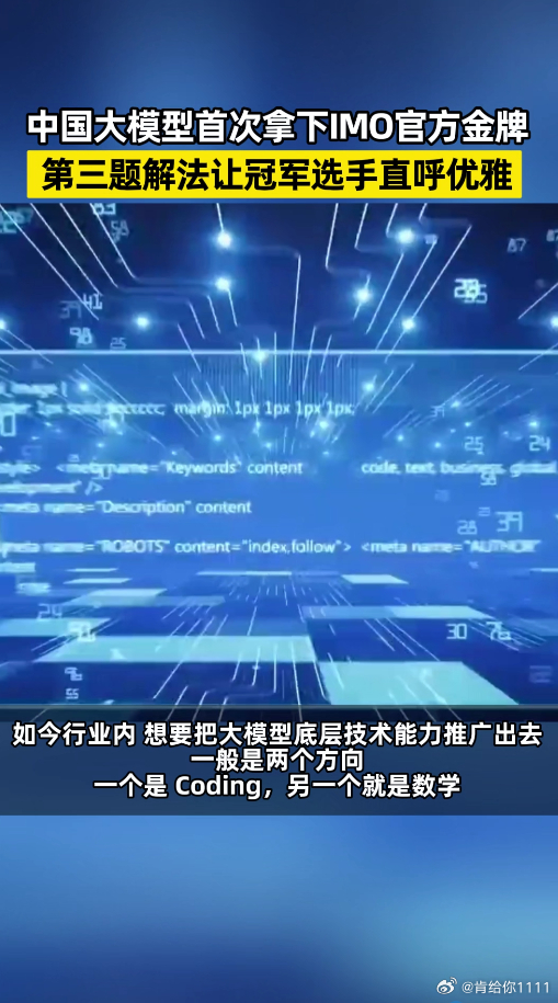 中国大模型首次拿下IMO官方金牌 谁看了不说一句中国牛逼！国产大模型IMO满分夺