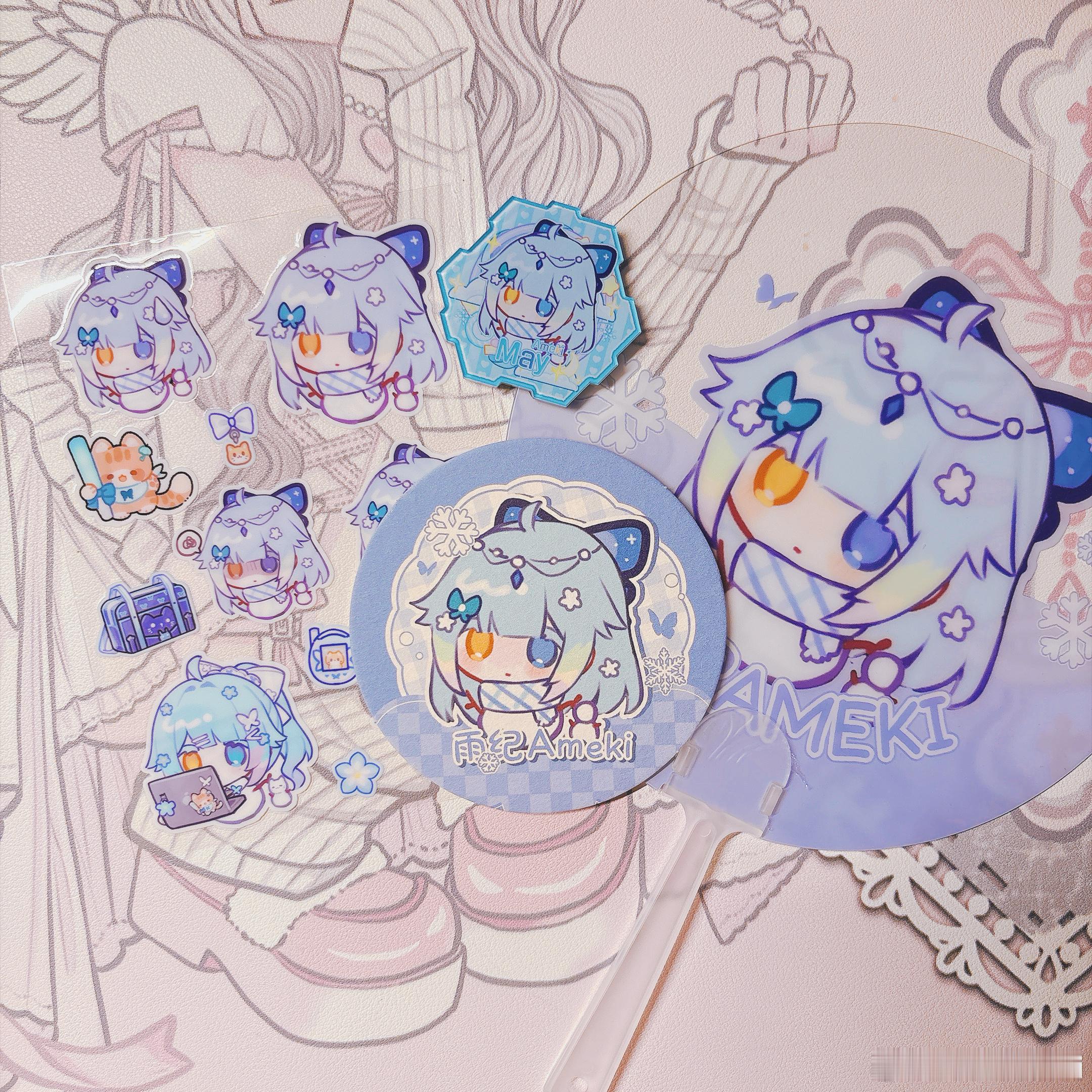 雨纪Ameki[超话] 💛🩵9eeeff 2026年5月周边实物展示本周末发