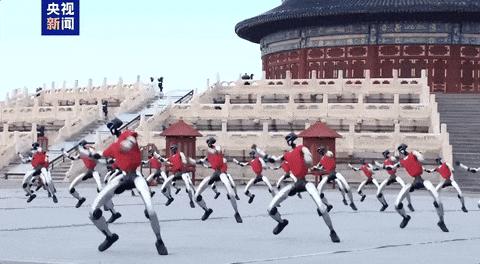 试想机器人大军渡海登岛斩首台独
默茨在杭州宇树科技的访问中观看了机器人相关演示，