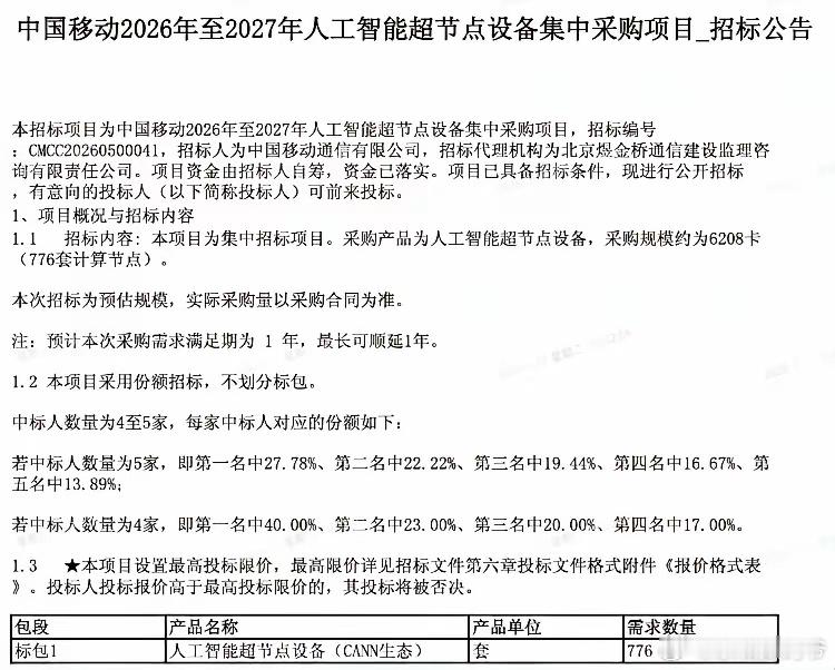 中国移动启动AI超节点集采：776套全部采用华为CANN生态！ 