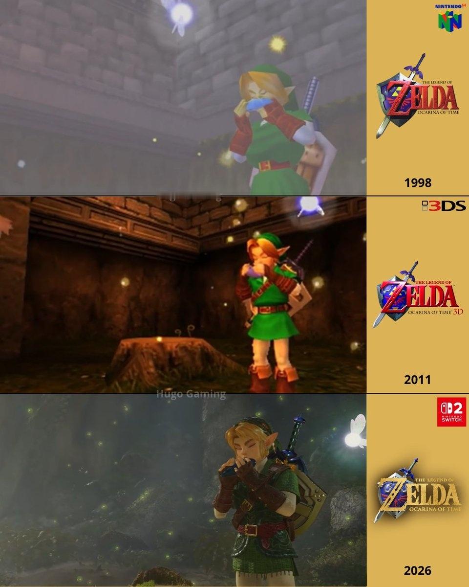 时代的进步！《塞尔达传说 时之笛》N64版vs3DS版vsSwitch2版！（x