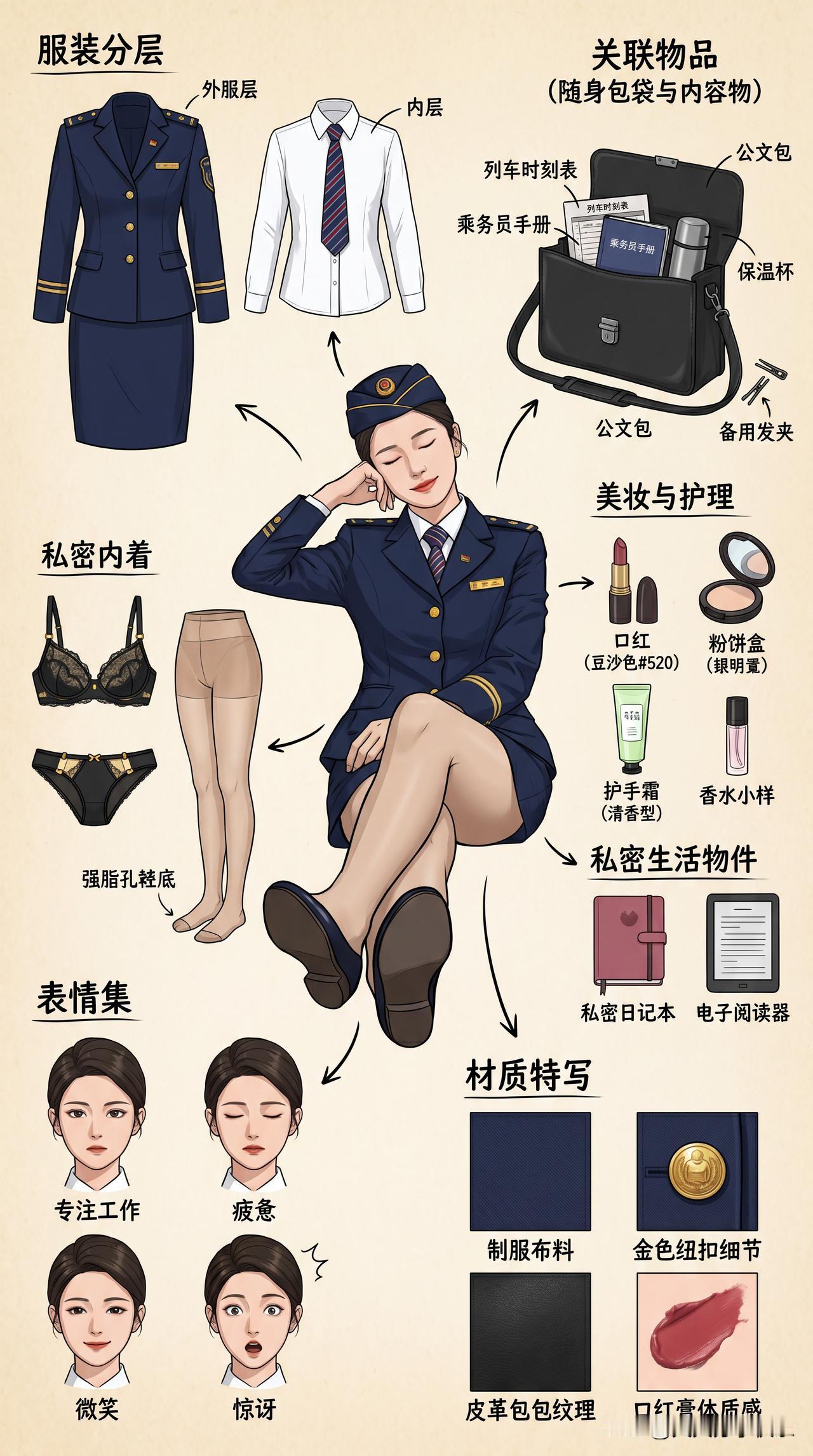 ai乘务员在休息室休息ai乘务靓颜照 ai高铁休闲照 ai高铁职场照 AI列车生