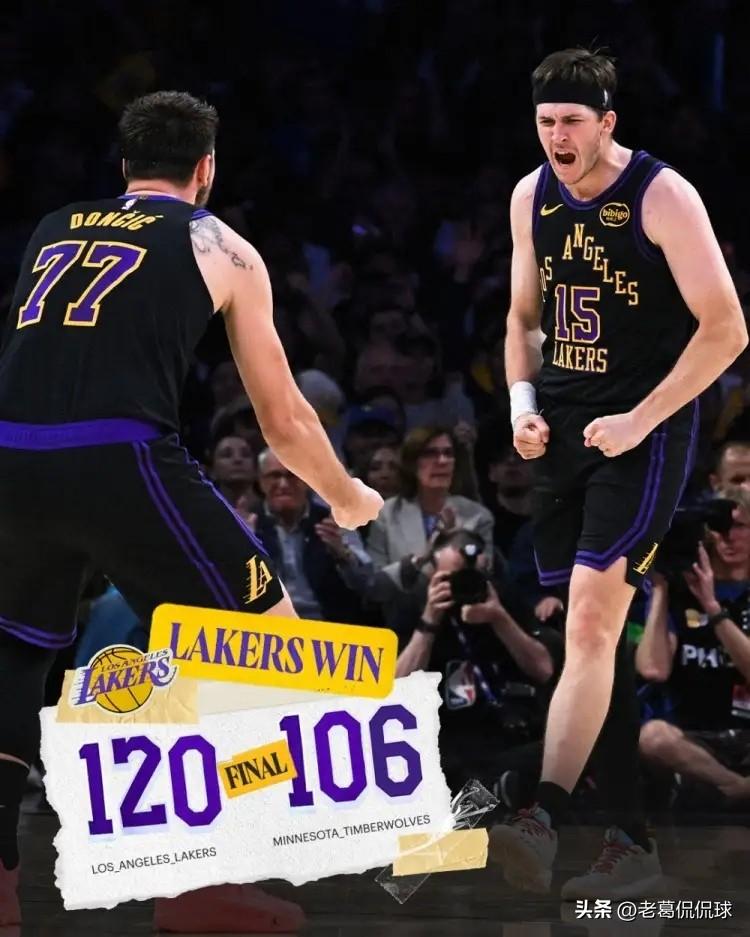 湖人官方真是欺人太甚，他们又在暗讽老将詹姆斯。在今天湖人主场以120：106击败