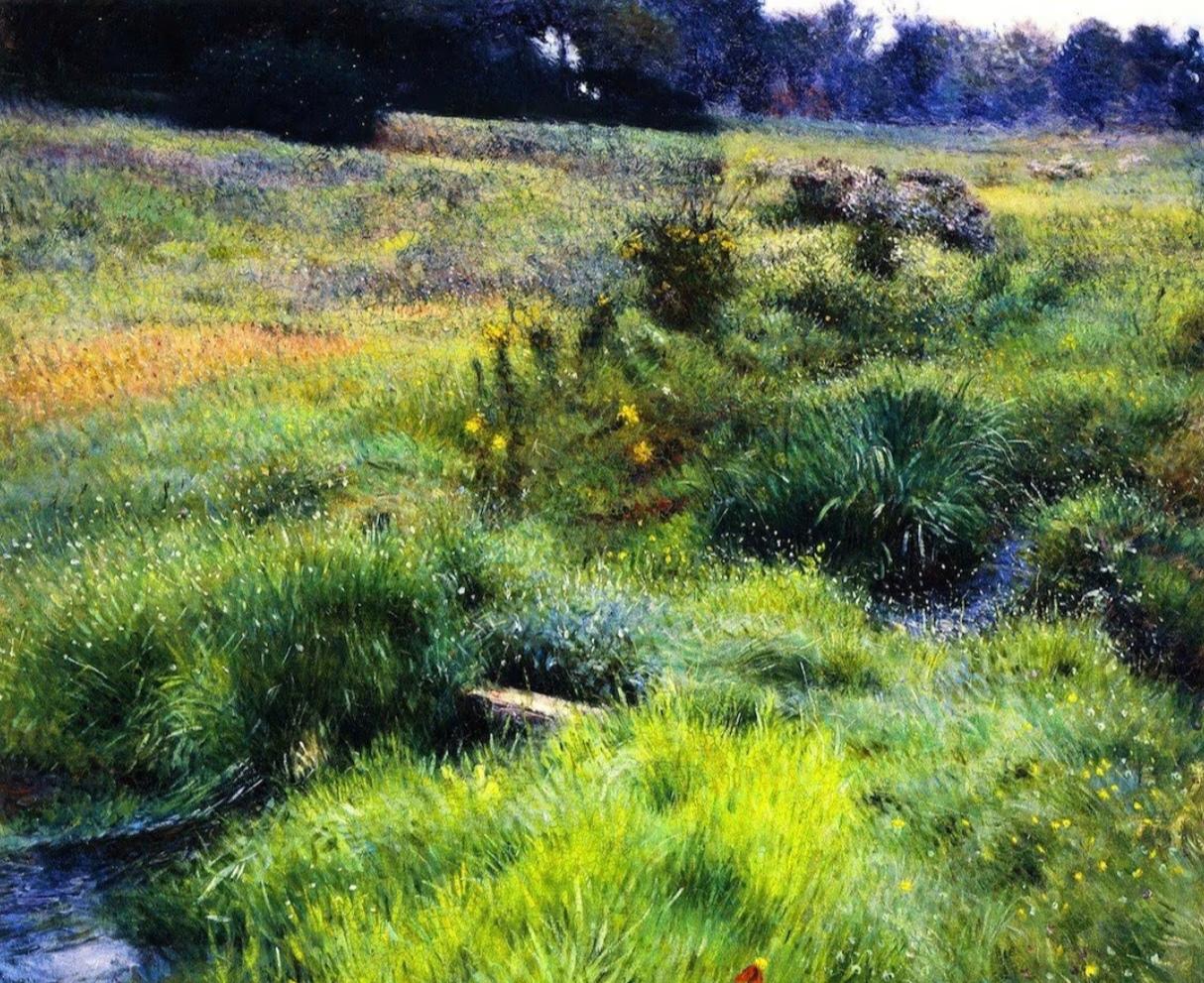 春天，朦胧又清新的绿色。

画家：Dennis Miller Bunker