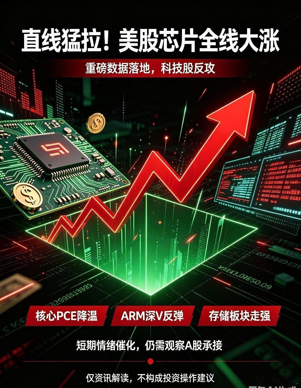 突发直线拉升！美股芯片全线反攻，美国重磅经济数据出炉隔夜外围迎来重要转机，美股科