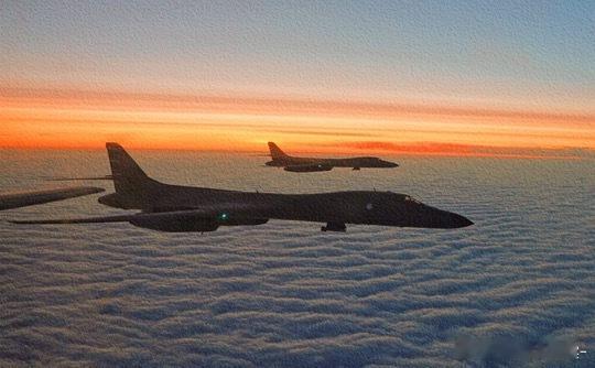 正在阿拉斯加上空进行训练的时候枪骑兵们，隶属第345远征轰炸中队武器装备外军影像