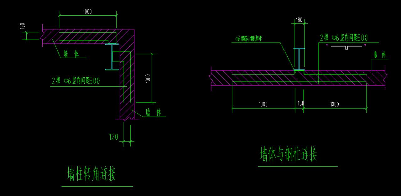 钢结构厂房或自建楼房，维护砖墙与钢柱连接做法。#钢结构 #钢结构工程 #钢结构厂