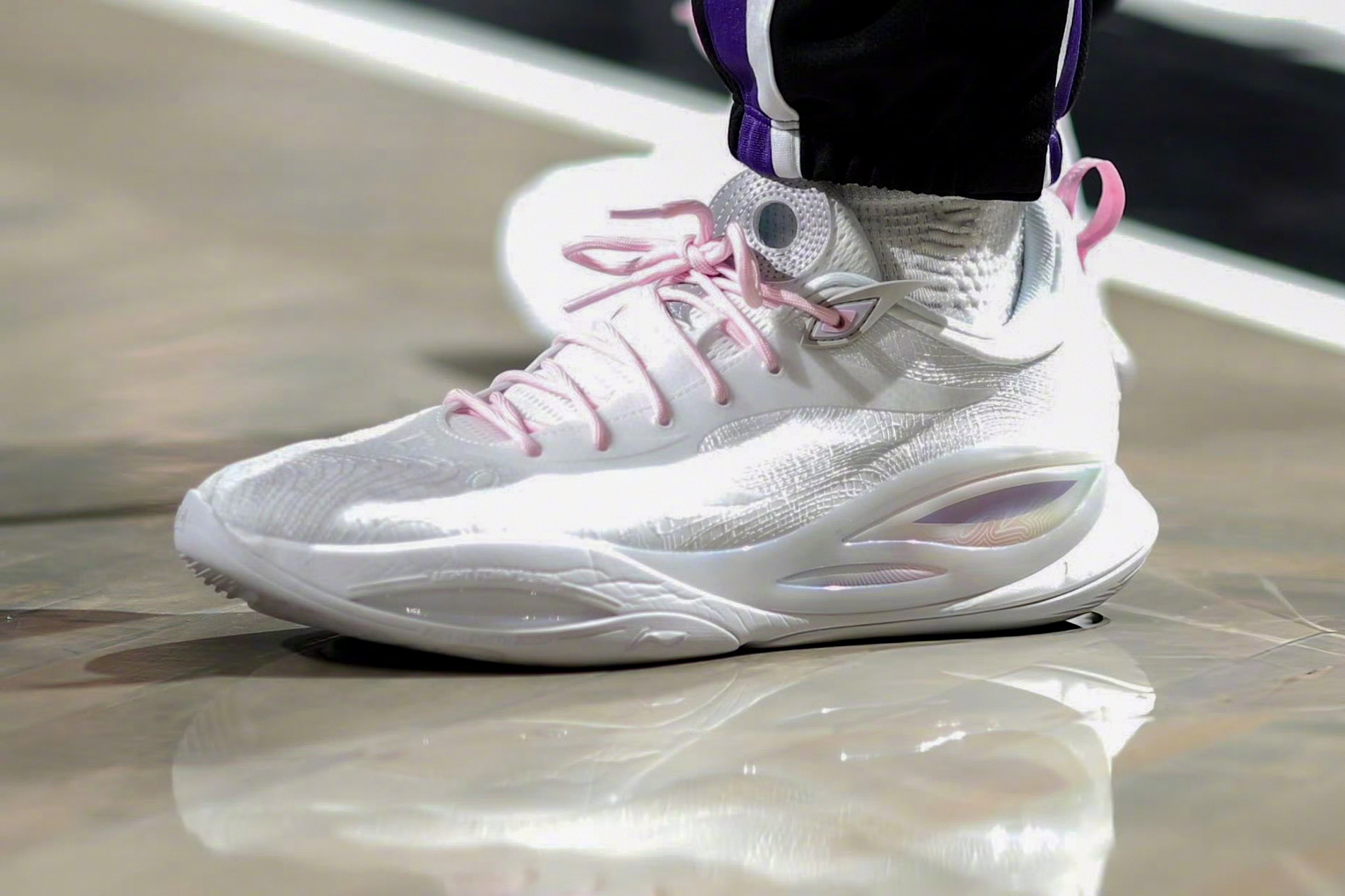 NBA鞋视角 LI-NING WADE DLO 2德文·卡特今天上脚白色DLO 