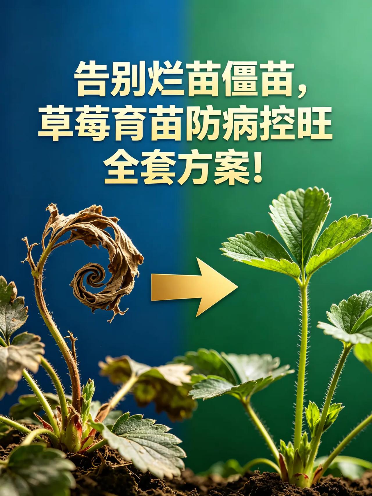 告别烂苗僵苗，草莓育苗防病控旺全套方案。烂苗 僵苗 草莓育苗 防病