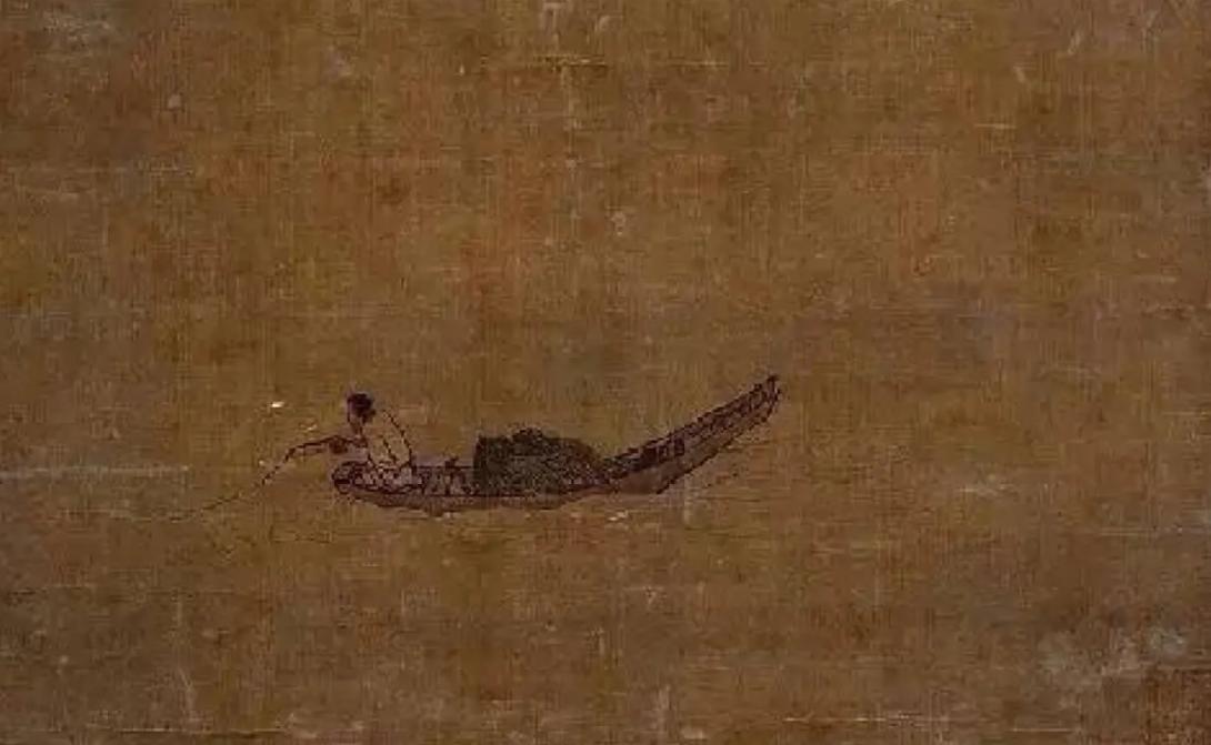 把宋代古画放大10倍，会发生什么？千年前的渔翁，居然拿着一根现代鱼竿！
 
这张
