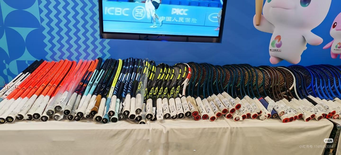 全运会球员使用的球拍，好多Ezone和Blade 