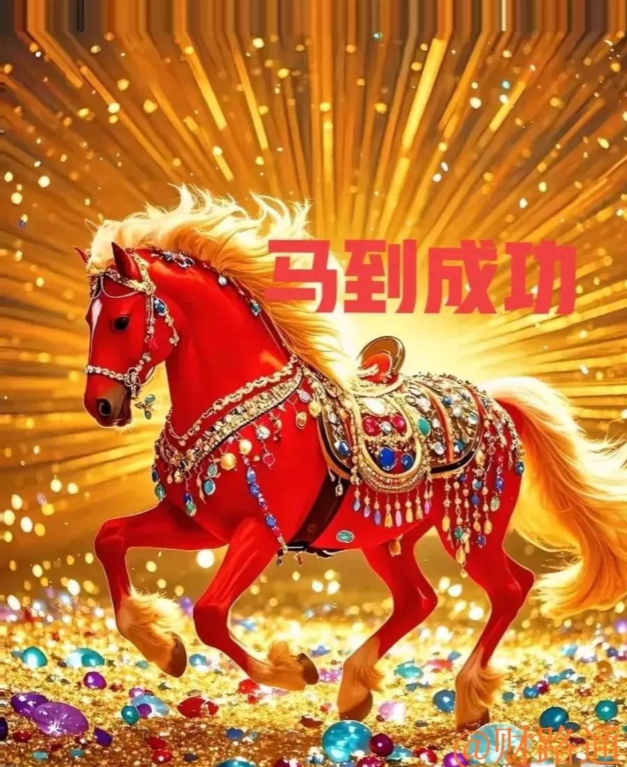 大红俊马到来，接好新的一年，马🐴到成功，马上有钱，马上暴富，在也不愁钱。天天都