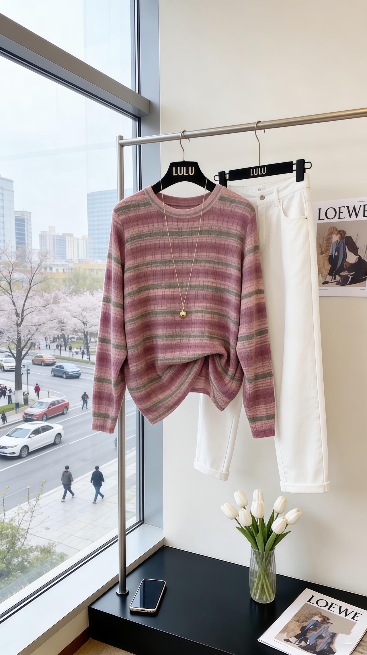 镂空休闲毛衣慵懒风穿搭洋气减龄