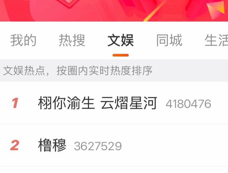 橹穆栩你渝生 云熠星河还送热搜！直接三足鼎立了 
