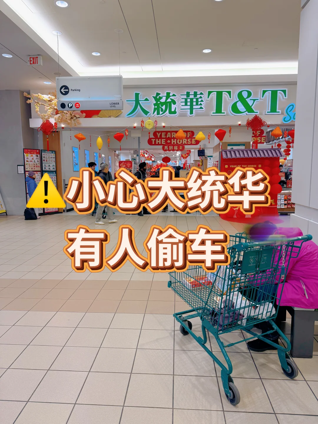 🇨🇦Landsdown大统华有人偷购物车