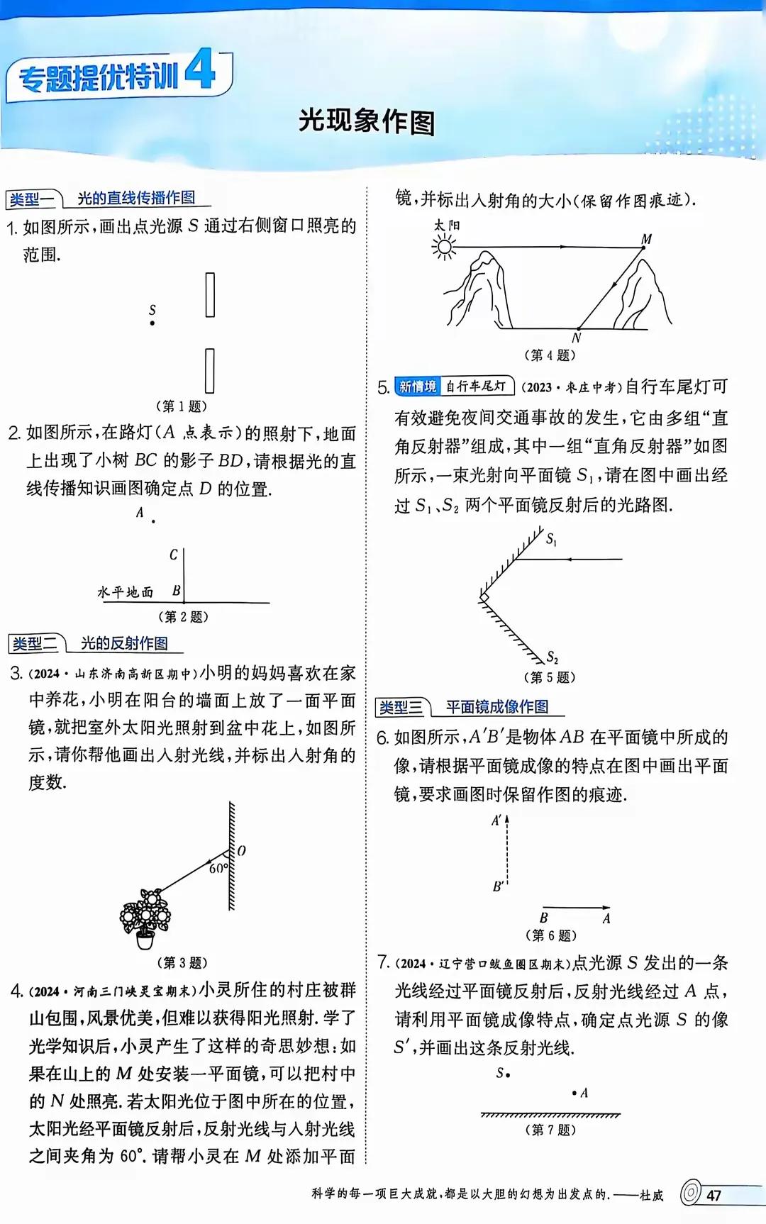 光学作图透镜作图透镜动态成像规律