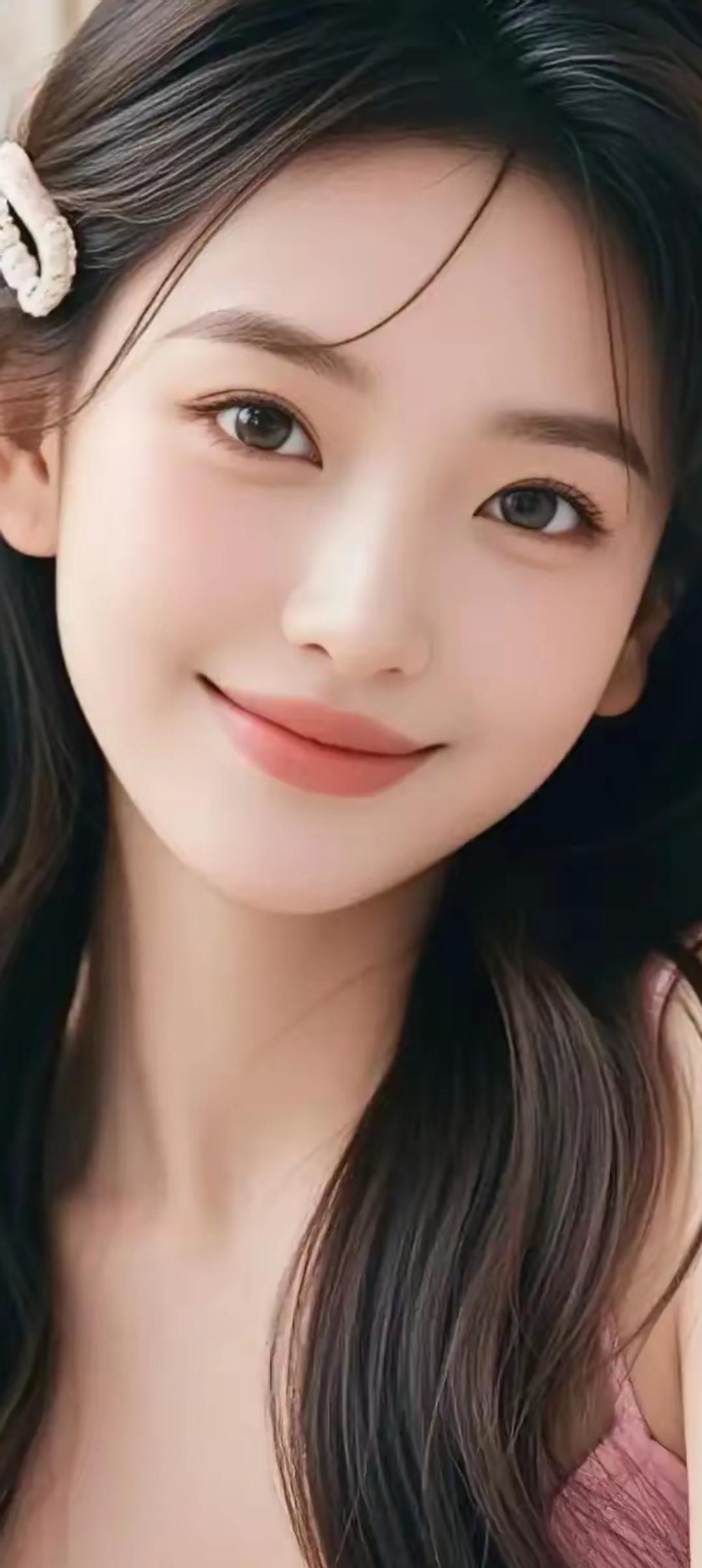 甜美少女，笑靥如花，温柔可人