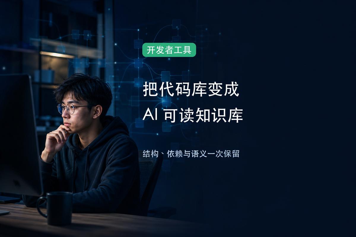 很多 AI 编程助手能读代码，但当仓库变大后，模型很容易迷失在文件、模块和依赖关