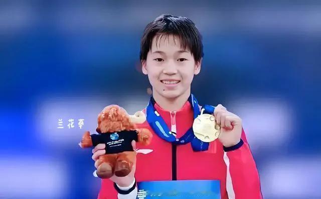 心无杂念，一身阳光。
全红婵。