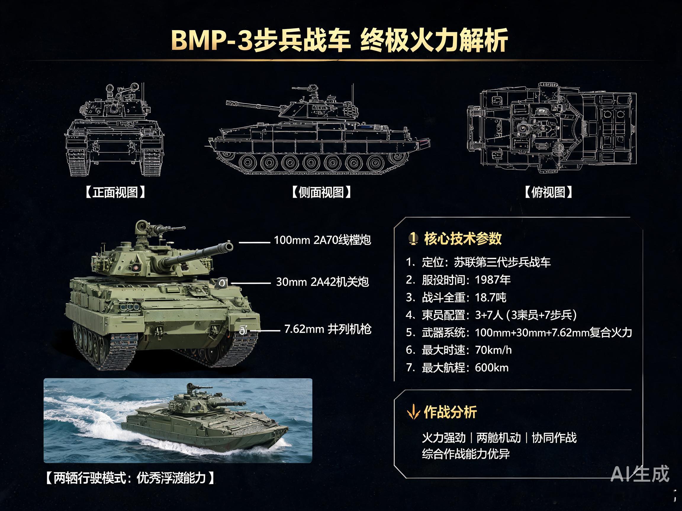 伊拉克BMP-1/2/3、M113履带步战/运兵车约900台，这组拆解科普海报带