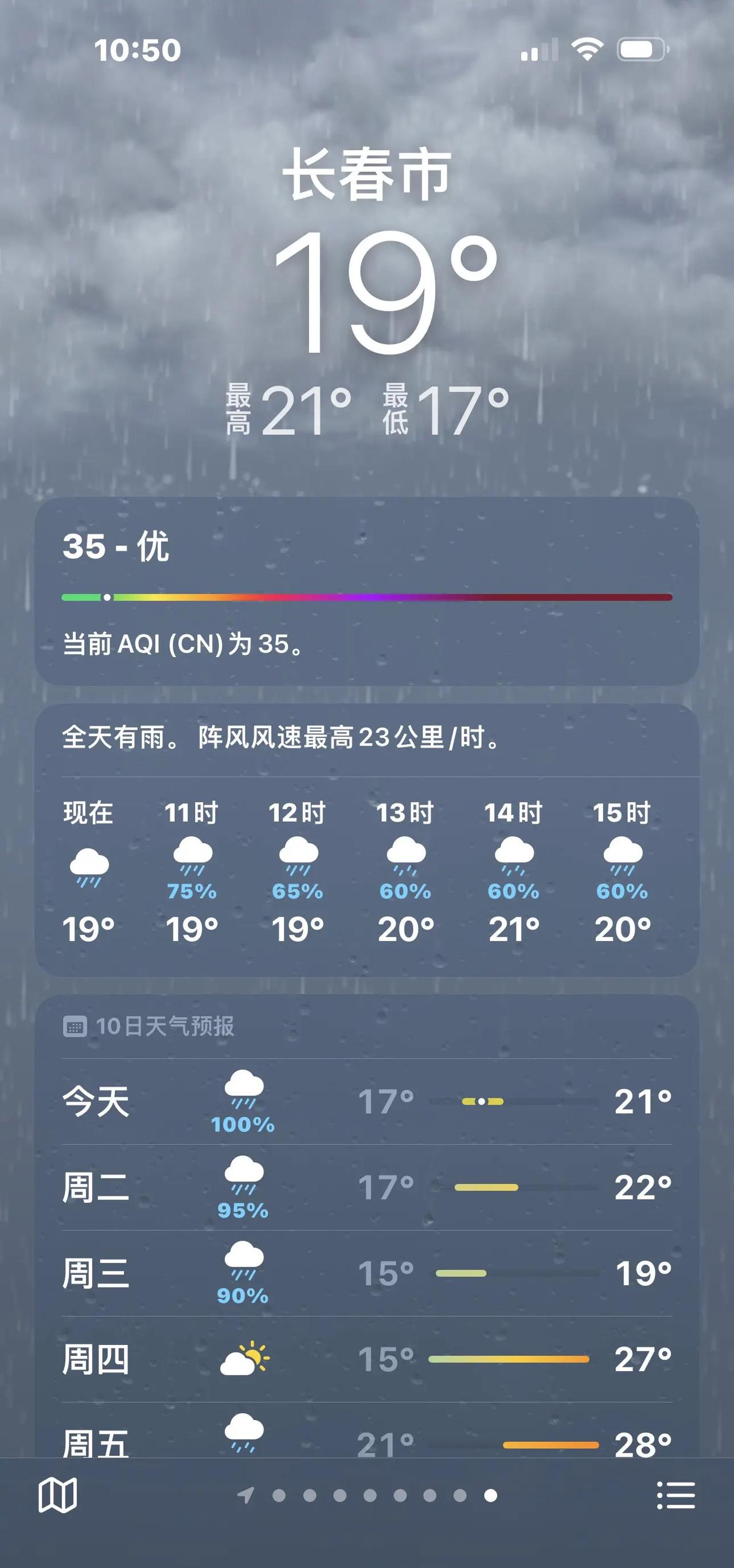 可以来长春避暑了，又下雨，我看伦敦未必有长春忧郁吧长春天气 长春天气预报