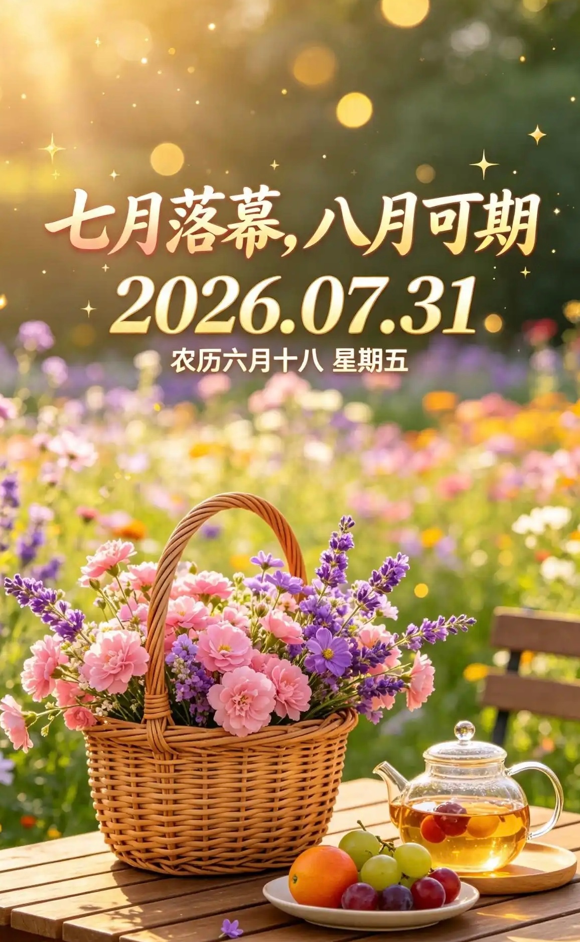 🌿²⁰²⁶.₀₇.₃₁｜农历六月十八｜星期五七月的风慢慢收尾盛夏光景，一半回忆