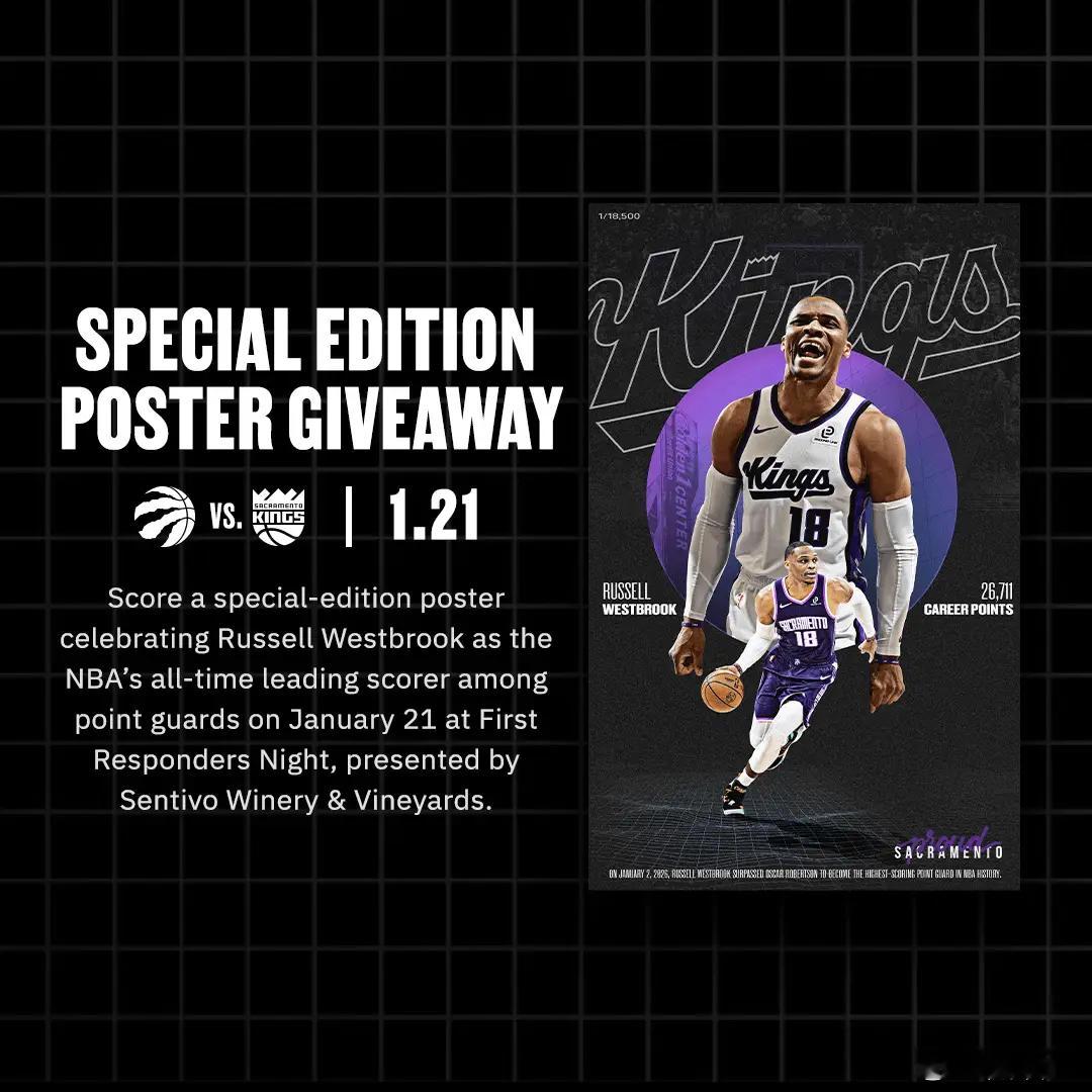 国王专业举办生涯之夜庆祝威少控卫得分王，湖人有没有给詹姆斯办过啊？ 