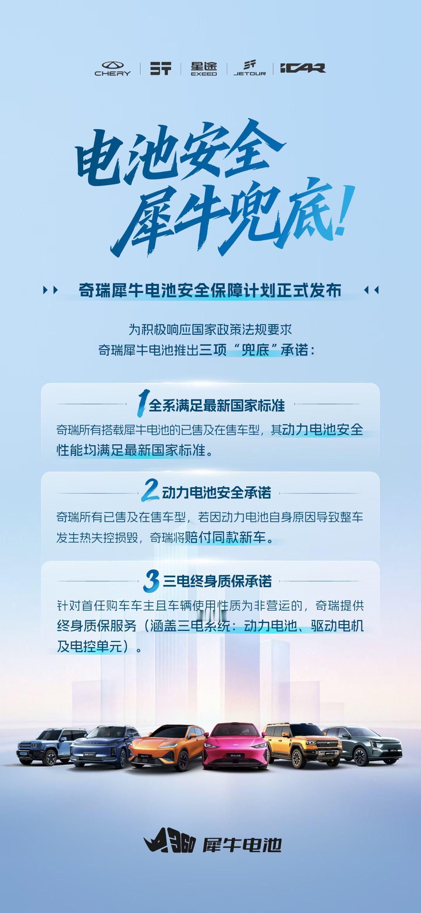 电池安全，犀牛兜底！奇瑞犀牛电池安全保障计划正式发布！ 