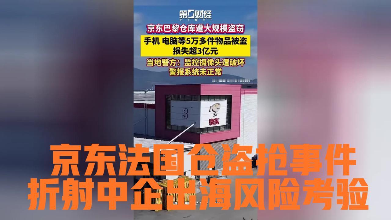 热议：京东法国仓盗抢事件折射中企出海风险考验

京东巴黎仓储遭遇有组织盗抢，涉案