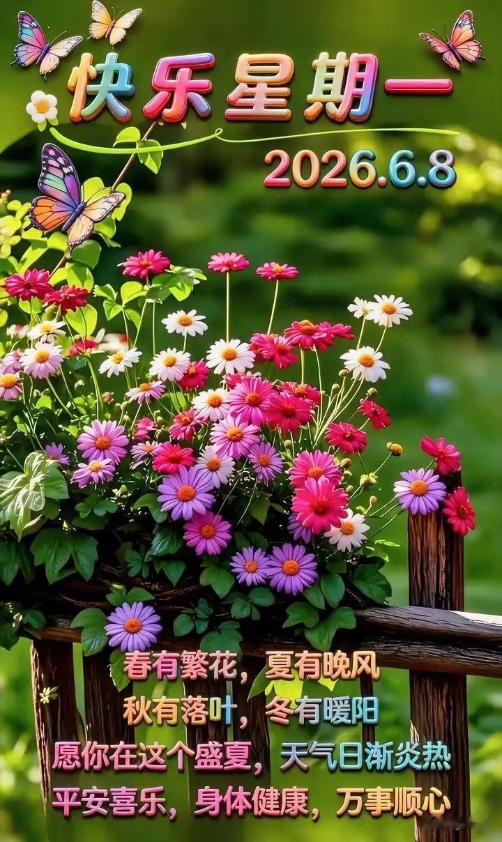 收拾好心情，开启全新一周，不必慌张赶路，按自己的节奏，慢慢遇见美好！
快乐星期一