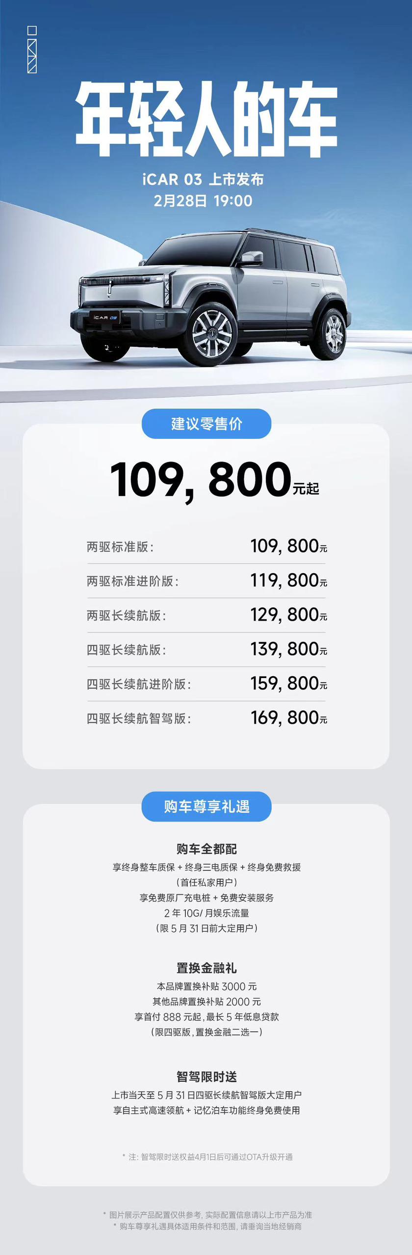 iCAR 03的价格真的惊到我了！
奇瑞是真掀桌子了
10.98万你就可以买到一