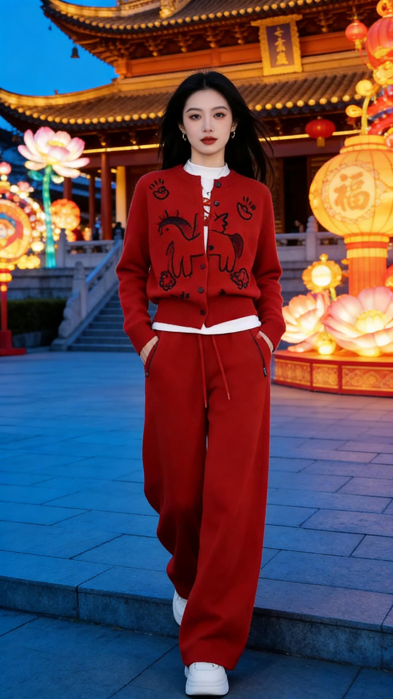 今天穿什么 新年穿搭 穿搭 红色 每日分享