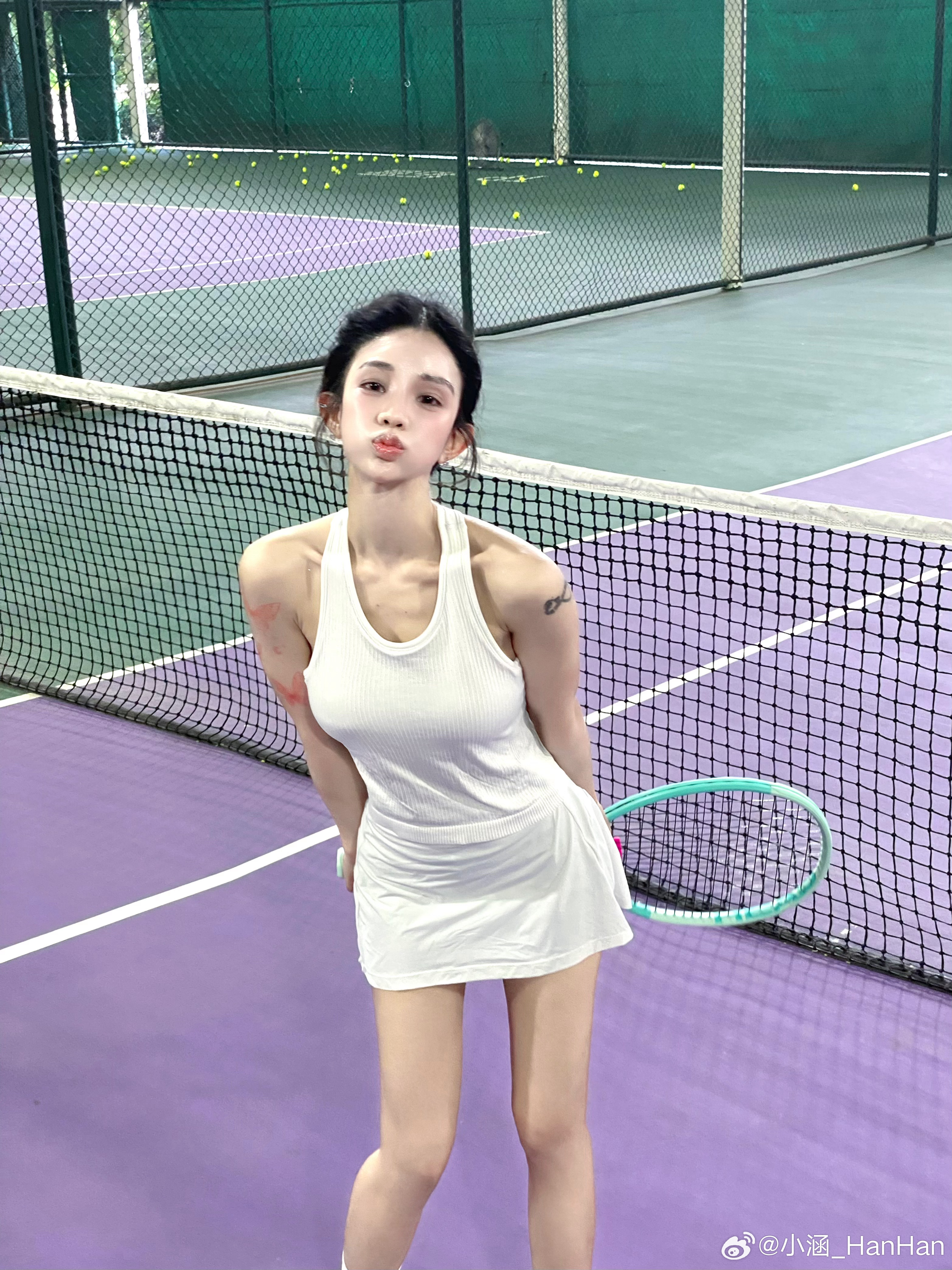 今日份运动打个卡🎾连续打了三天瘦了两斤啦[举花铃] ​​​