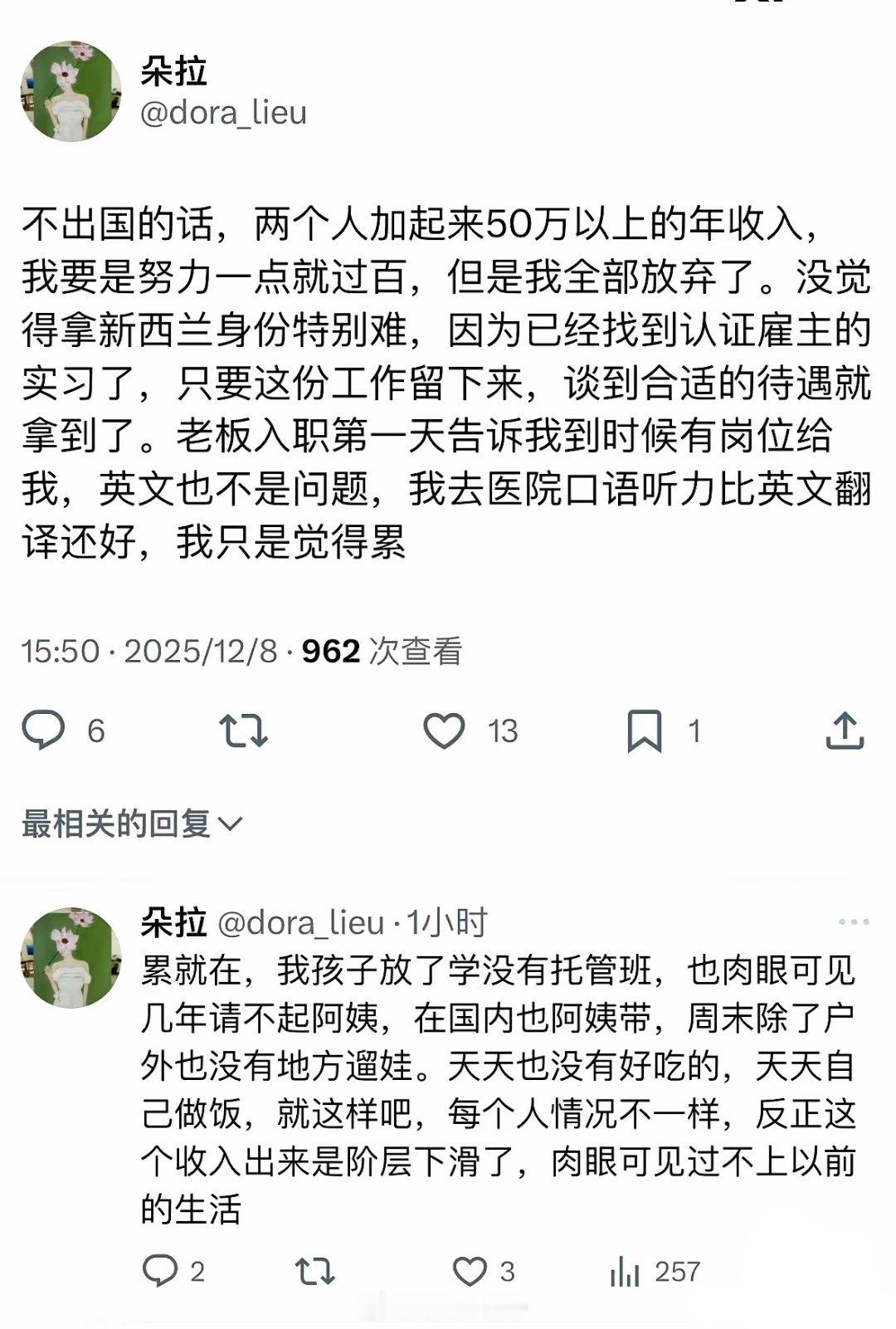有时候真的搞不懂国内的这群中产，在国内年入几十万，各种抱怨，非要移民到国外过社会