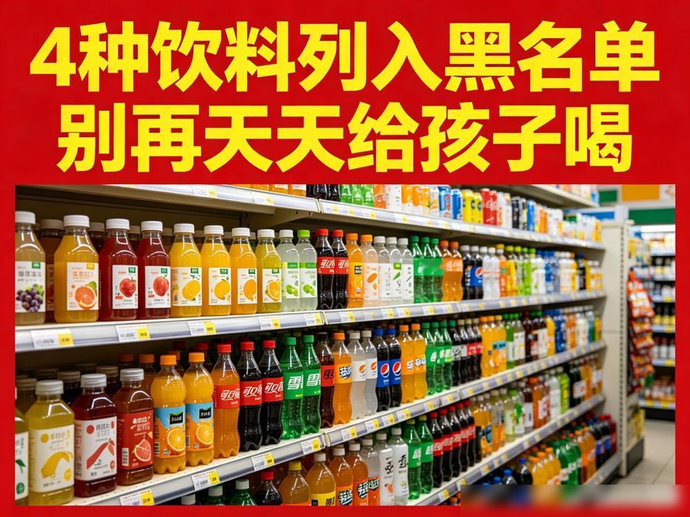 4种饮料别再给孩子喝，已列入“黑名单”，很多家长还在天天买

我家娃前两年就是被