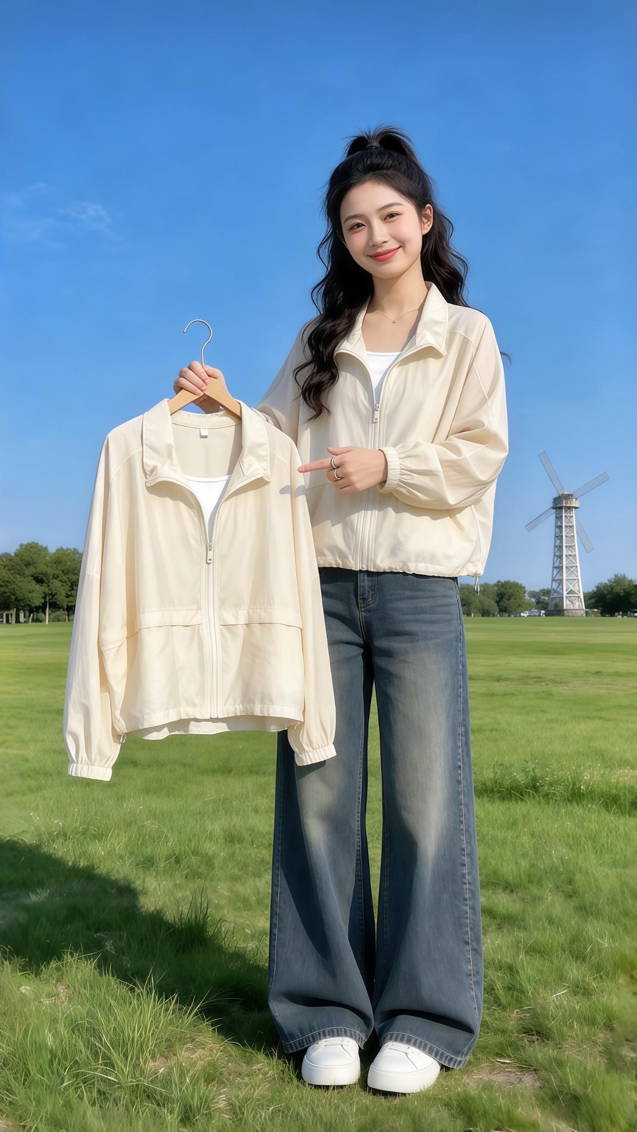 防晒衣 小个子女生早春韩系穿搭 早春就和闺蜜这样权威出门 早春姐感穿搭...