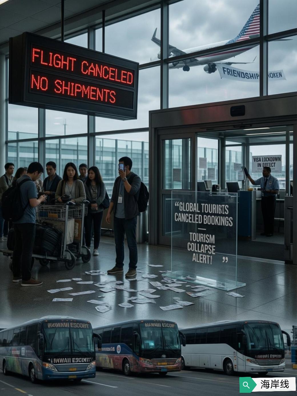 据《日本经济新闻》2月24日报道，2025年1月到11月，赴美游客人数跌到了62