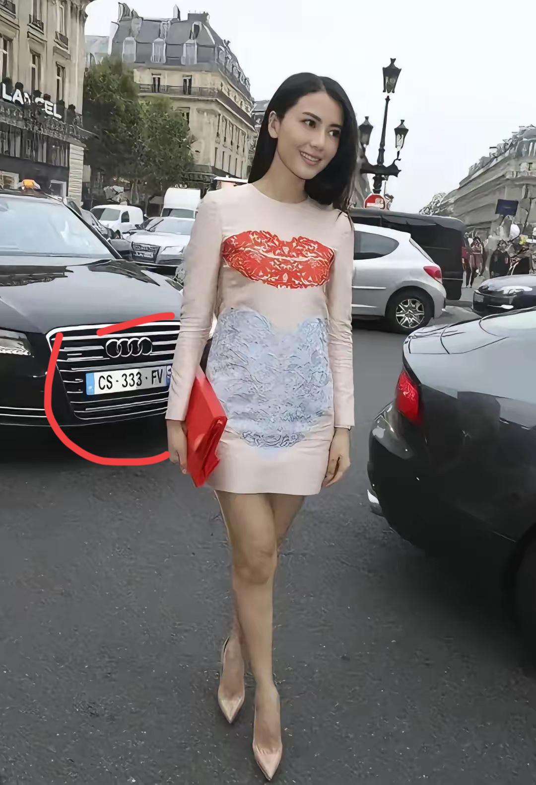 高圆圆后面车牌号是哪个国家的吗？