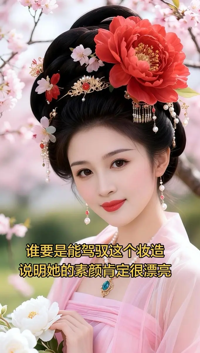 AI牡丹佳人照 随变ai随便玩 汉服与牡丹 古风汉服美如画 大唐美人