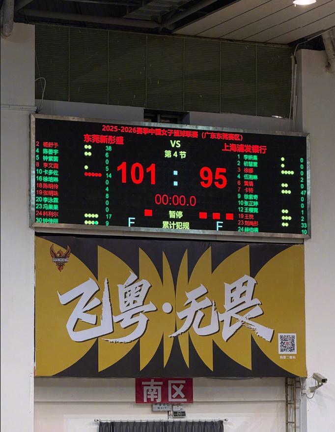 杨舒予打破个人单场得分记录 WCBA常规赛，广东女篮101-95战胜上海女篮，全