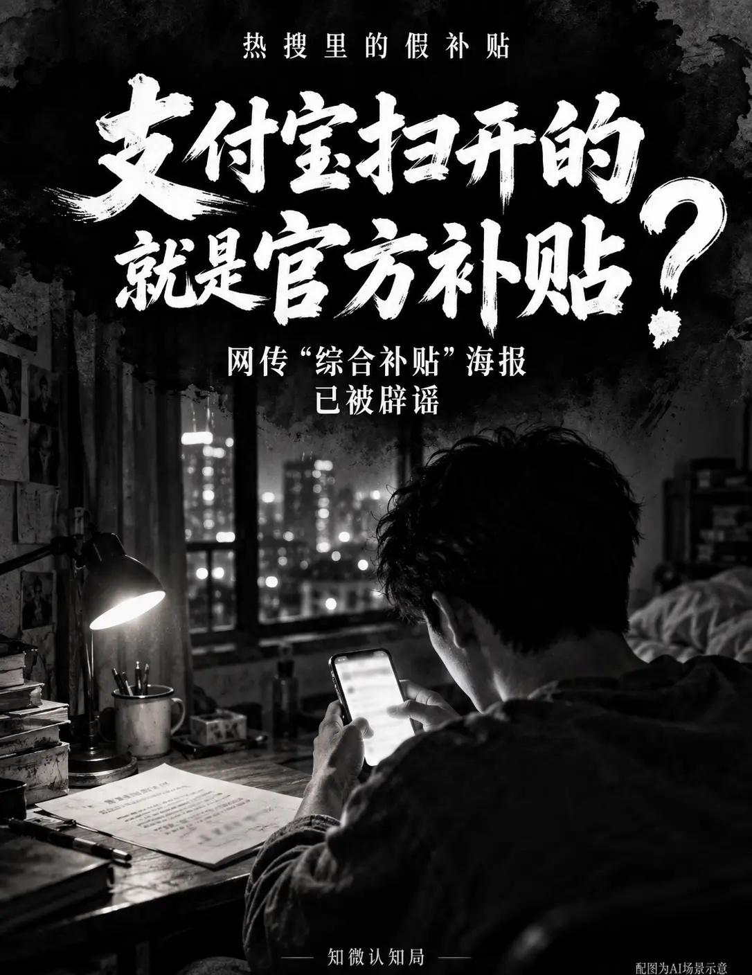 支付宝扫开的，就是官方补贴？看到补贴海报，用支付宝一扫，页面打开了，很容易把它当