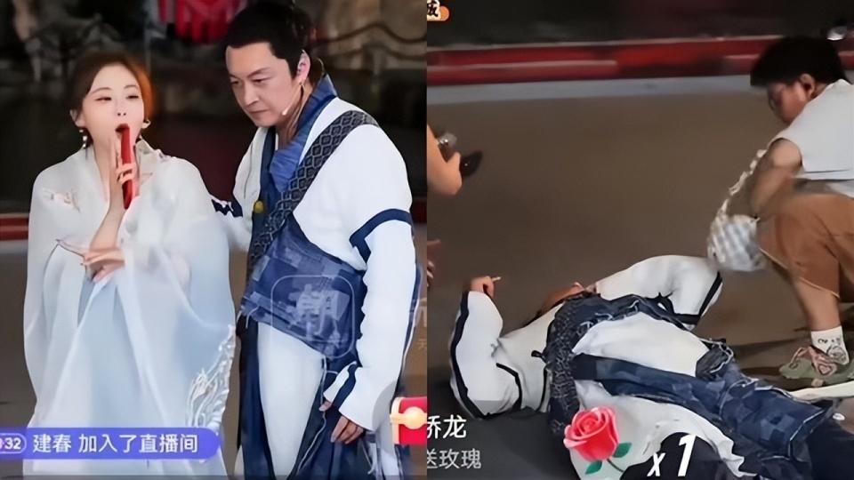 舞台事故突发，马景涛表演中途突然身体不适，摔倒在地，现场混乱。据悉，他连续4天在