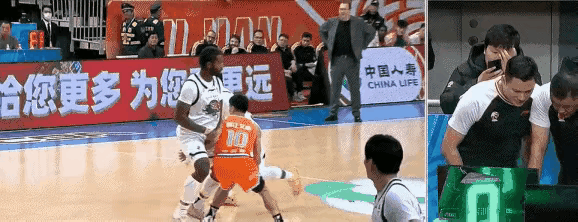 福建男篮10控卫黎伊扬，篮球场上出现最脏最恶劣的犯规，防守中竟然手掏克里斯裆部。