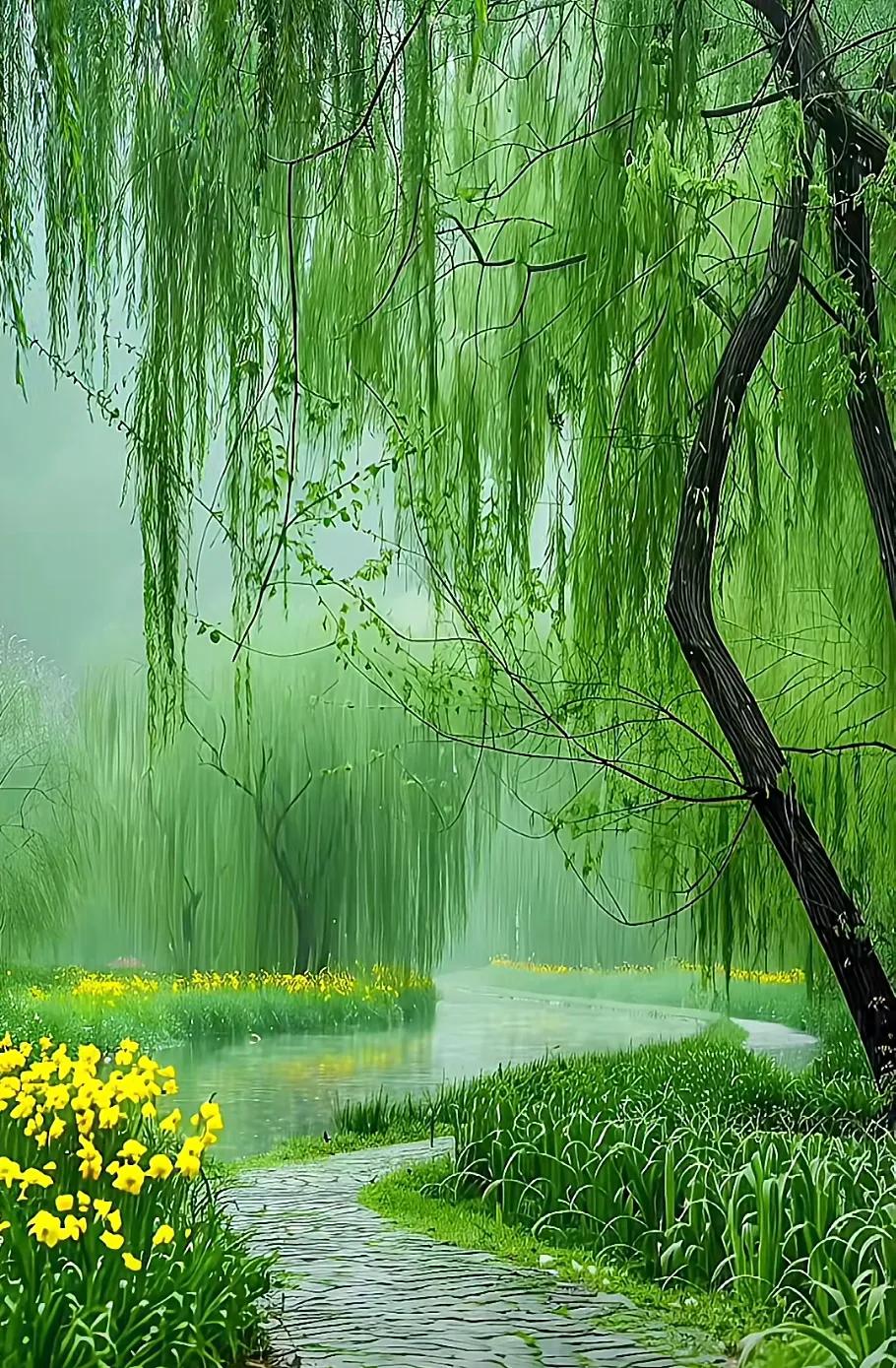 春风，夏花，秋雨，冬雪。

时光不会告诉你
春风花细雨
夏枝繁叶茂
秋雨落连连