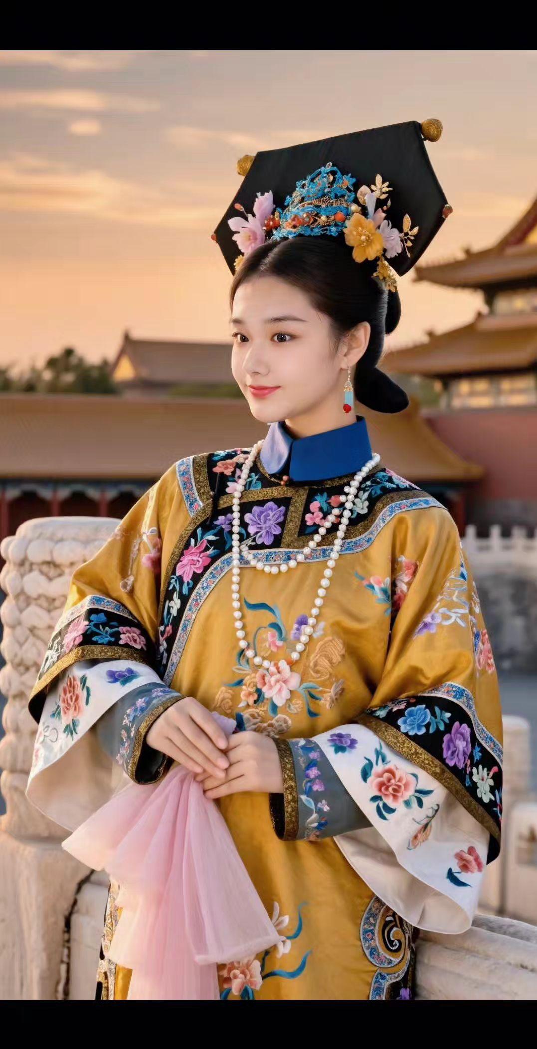 Ai扩图 ai创作 故宫格格  古风写真