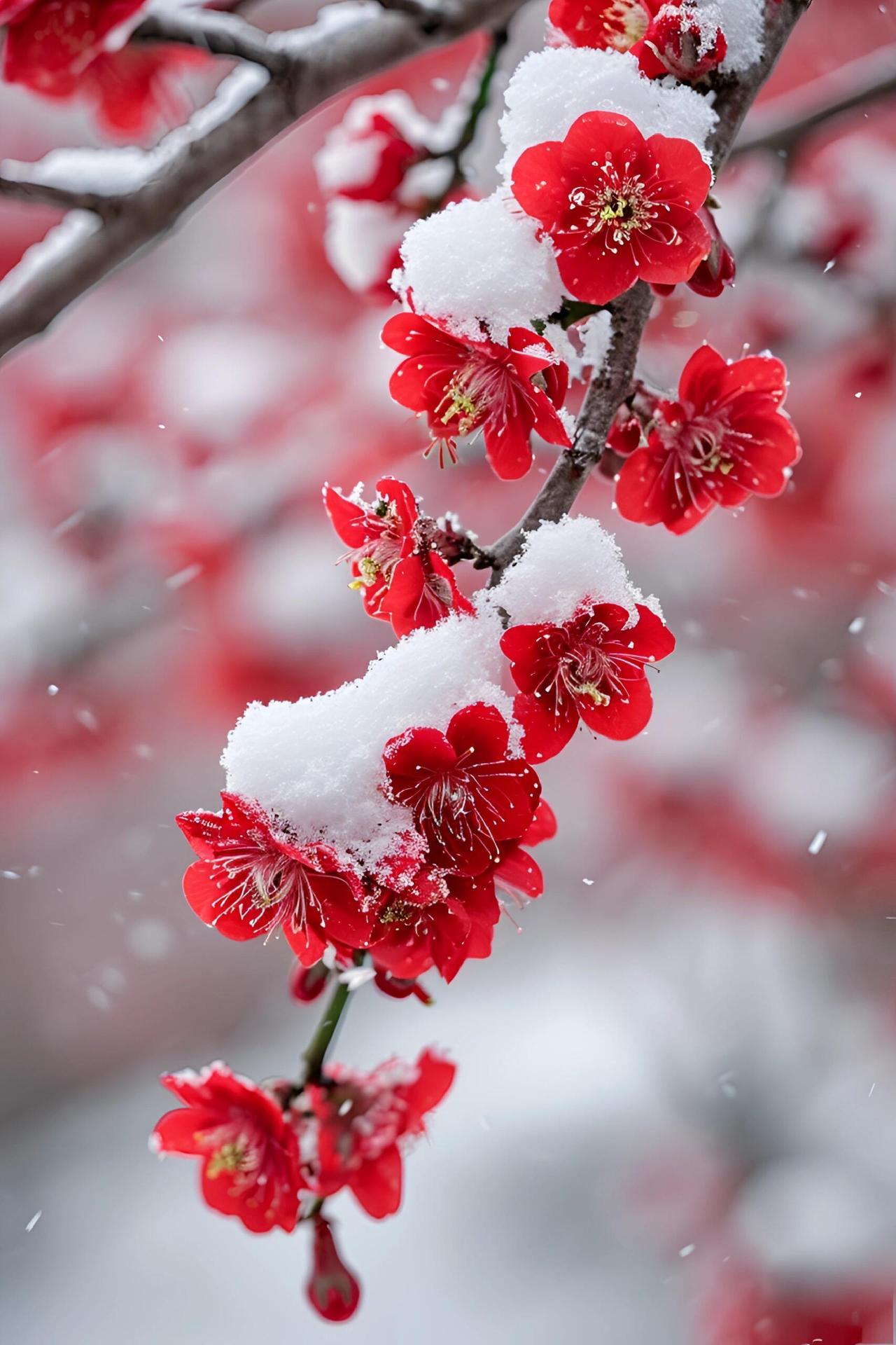 最喜欢毛主席《卜算子，咏梅》诗词一首

风雨送春归，飞雪迎春到。己是悬崖百丈冰，