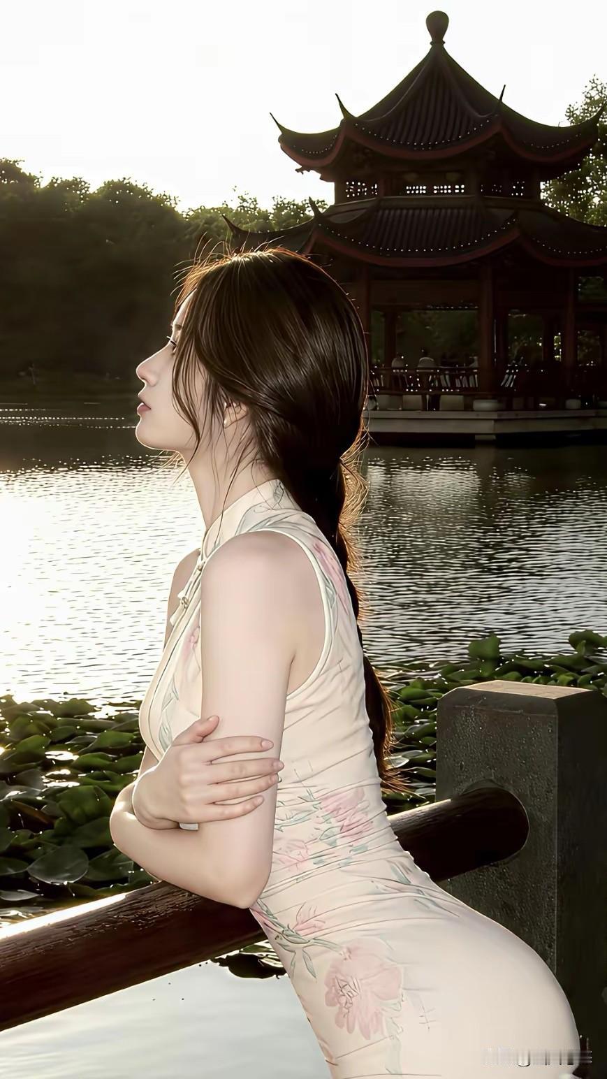 一位老人挑着两筐瓷碗在前面走着，一只瓷碗不慎掉落地上摔碎了，老人却头也不回，径直