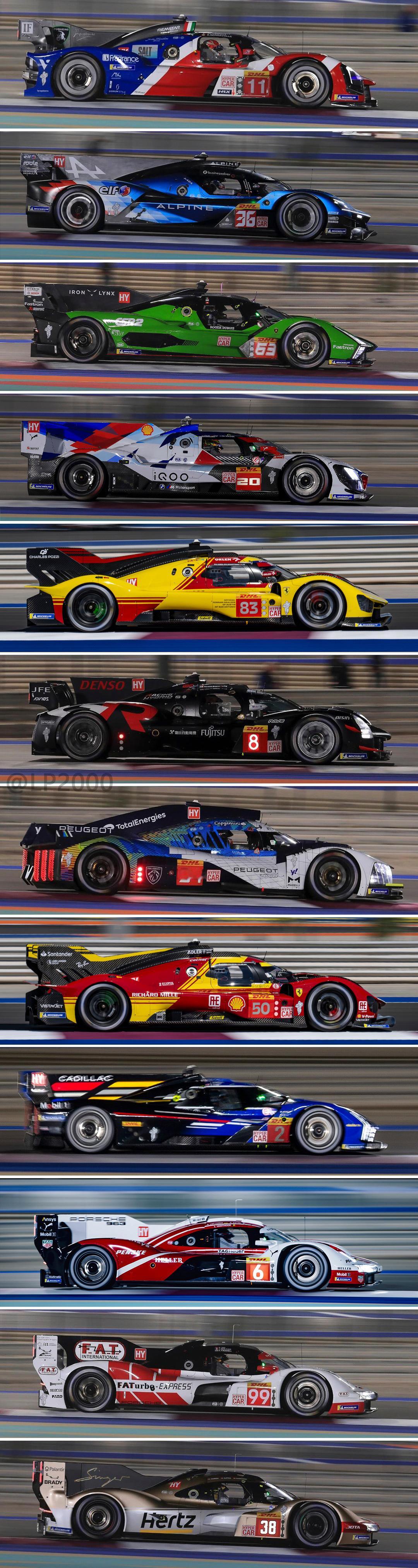 2024 #WEC# Hypercar集结9个制造商12款涂装19台车揭幕站#卡