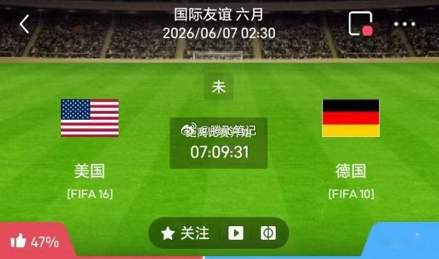 010 国际赛 美国vs德国 - 状态趋势：负/平- 比分观察：0-2、1-2、